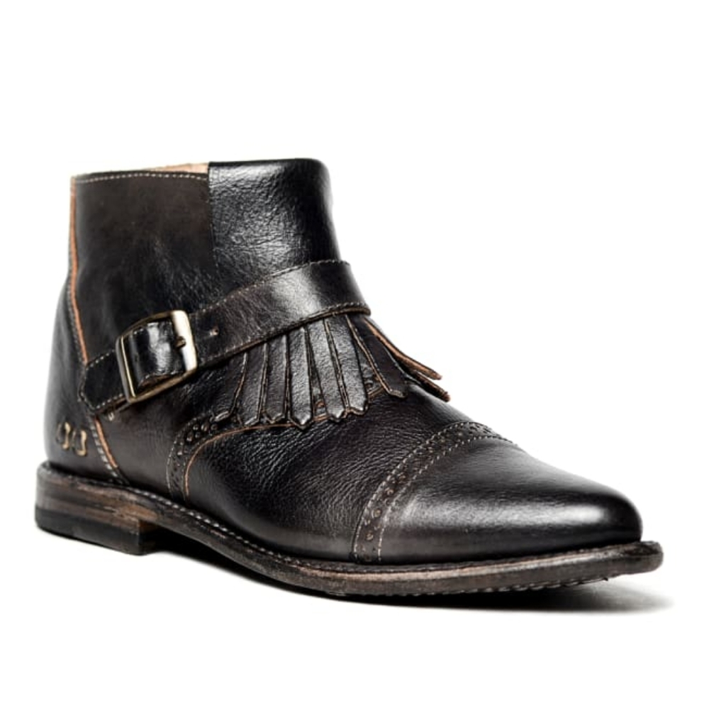 Bed Stu Black Dipper Ankle Booties